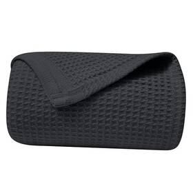 Shuffle Group Inc. 845853008458 Nesteriahome 100% Cotton Blanket Waffle Weave 405 Gsm 90x90 Inches Queen Grey