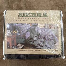 Sierra 194136352949 Home Collections 100% Cotton King Flannel Comforter Cover
