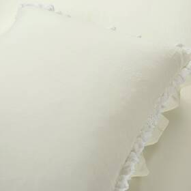 Silver Orchid 194938045957 Gerard Shabby Chic Ruffle Lace Comforter Set Ivory King