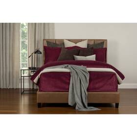 Siscovers 671826121325 Mixology Padma 9 Piece Bed Cap Comforter Set With Sewn Wine Full