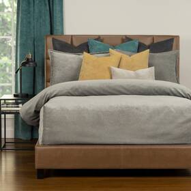 Siscovers 671826124838 Mixology Padma 9 Piece Bed Cap Comforter Set With Sewn Smoke Queen