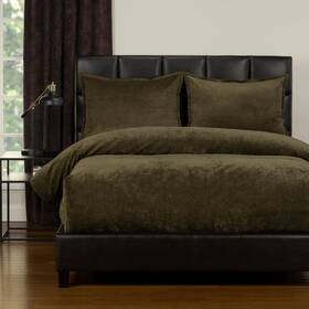 Siscovers 671826126658 Mixology Padma 3 Piece Bed Cap Comforter Set With Sewn Chive California King