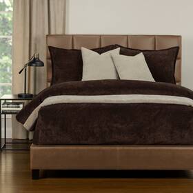 Siscovers 671826127709 Mixology Padma 5 Piece Bed Cap Set With Sewn Corners Coffee Bean California King