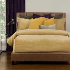 Siscovers 671826128355 Mixology Padma 9 Piece Bed Cap Comforter Set With Sewn Old Gold California King