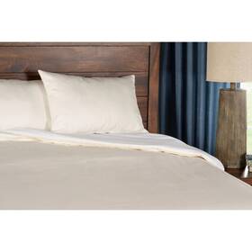 Siscovers 671826142160 Overall Denim-style Bed Cap Comforter Set With Sewn Corners White King