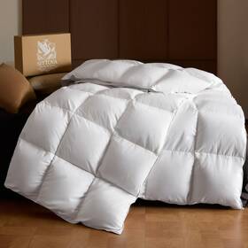 Sittova 756447321337 Goose Down Fiber Comforter King Size All-season Hotel Quality Duvet Insert