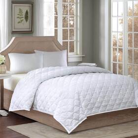 Basi51-0324 Sleep Philosophy Bed Blankets Full/queen 90 Inch W Cotton Quilted Casual Adult White