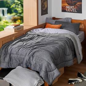 Sleep Solutions 313110187159 Twin/twin Xl Comforter Set - Cooling And Warm Bed Dark Grey Reversible Bedd Sleep Solutions 313110187159 Twin/twin Xl Comforter Set - Cooling And Warm Bed Dark Grey Reversible Bedd