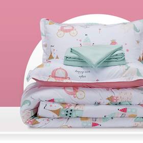 Sleep Zone 810029081757 Bedding Comforter Set Full/queen Size - Super Cute And Soft 7 Pieces Se