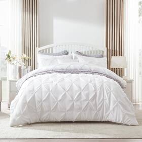Sleep Zone 840199207794 Queen Comforter Set With Sheets All Season Pintuck Bed In A Bag Extra Thick Soft