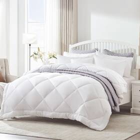 Sleep Zone 840199207893 King Size Comforter Only Diamond Quilting White