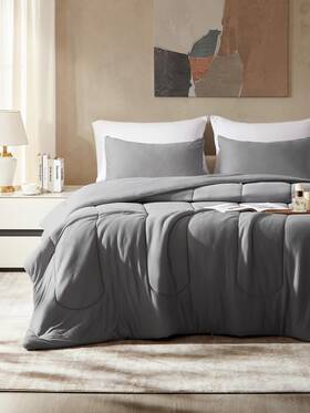 Sleep Zone 840199209651 Queen Size Comforter Set Breathable Jersey Knit Soft Duvet Insert 3 Piec