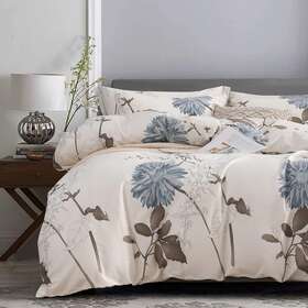 Sleepbella 691040566450 Comforter King Size 600 Thread Count Cotton Brown Branches And Blue