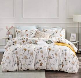 B08rymsw13 Sleepbella Queen Comforter Set 600tc Cotton Floral Down Alternative 3-piece