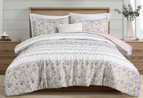 Sleepdown 056557573851 Queen Comforter Set - All Season Reversible Pink Floral With