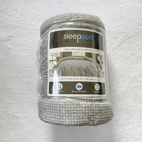 Sleepsoft Solutions 840970192974 Sleep Soft Down Alternative Reversible Twin / Twinxl Gray Comforter