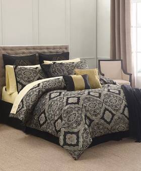Jet9825 Small World Home Cheshire 14-pc. Queen Comforter Set Bedding