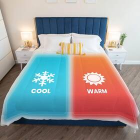 5823597572 Smn S Mn K Mforte Microfiber Dual Zone Comforter His Hers Blankets For Couples Queen