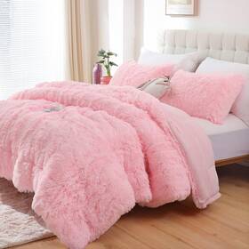 B0c7q1v72l Smoofy Fluffy Twin Comforter Set Faux Fur Pink Luxury Fuzzy
