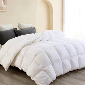 8541808108 Snowman White Goose Down Comforter Full/queen Size 100% Cotton Shell