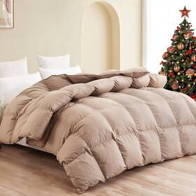 B01buosmp4 Snowman Premium Down Comforter King Size Luxurious All Season Khaki