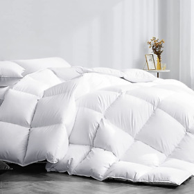 B08d39b59x Snowman Feather Down Comforter All-season Duvet Insert King White