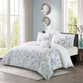 So Oq Style Quarters 768657256101 King Size Comforter Set Bed - 4 Pieces Flor