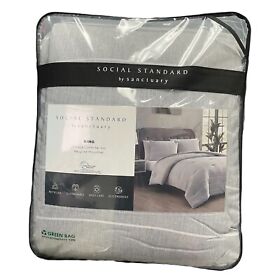 Social Standard By Sanctuary Chambray Stripe Comforter Set King Seaspray