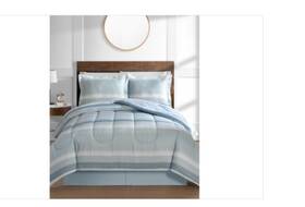 19157129  Solid Austin Stripe/solid Reversible Comforter Set