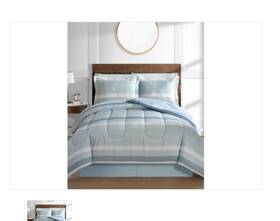 Solid 734737558403 Austin Stripe/solid Reversible 8 Pc. Comforter Set - Seaf