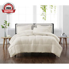 Solid Ivory King 3-piece Comforter Set