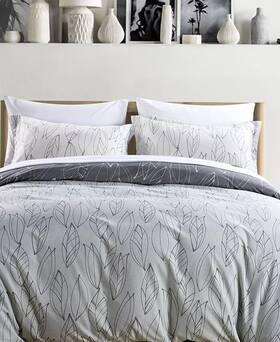 South Shore Furniture 810028308121 Southshore Fine Linens Soft Modern Foliage King/cal-king Comforter Set Grey