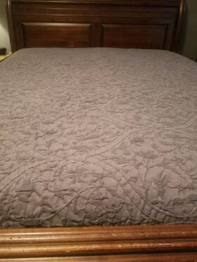 Southern Living 406942406632 Queen/king Quilt Dark Gray/ Cotton 110x96inches/heavy