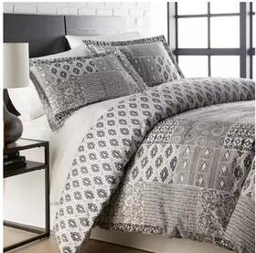 Southshore 810028309821 Fine Linens Global Patchwork Down Alt 3 Pc Comforter Set King
