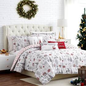 Southshore Fine Linens 615499533078 Living Inc. 6-piece Christmas Bedding Cal King/king