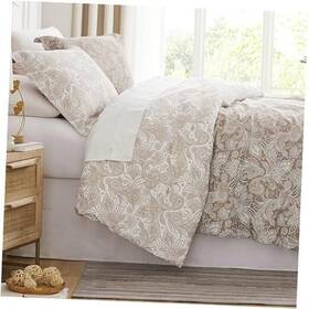 Southshore Fine Linens 810001360245 Oversized Comforter King Size Bed Set / California Paisley Taupe