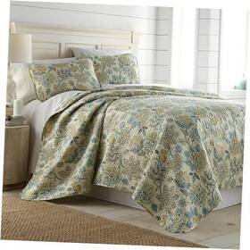 Southshore Fine Linens 810001369835 Oversized King Quilt Boho Bedding / California 39. Wanderlust Cream