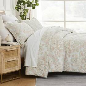 Southshore Fine Linens 810028308428 Paisley Duvet Cover King/california King / California Enchantment Coral