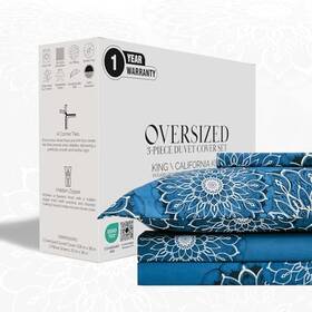 Southshore Fine Linens 810028308695 Floral Duvet Cover King/california King / California 13 - Midnight Blue