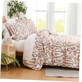 Southshore Fine Linens 840263884449 Oversized King Size Comforter Bedding Set / California Khari Rust