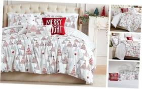 Mf-6pc-com-mbright-q Southshore Fine Linens 6-pc Full/queen Size Christmas Comforter Set With 3 Throw Pillows And 2 Shams