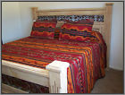 7023c Southwestern Queen West Reversible Shams Western Red Bedspread