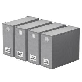 B0c9qbrqb4 Spaceaid 4 Pack Bed Sheet Organizers Storage Foldable For Queen/king Linen Close
