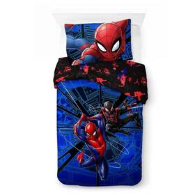 Spider-man 092733174219 Kids 2-piece Reversible Comforter And Pillowcase Bedding Set