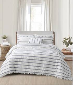 Splendid 734737760493 Kona Seersucker King Comforter Set 4 Piece