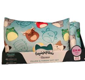 94735030 Squishpillow Kidsft Pillow Throw Gift Set Restie Besties Teal
