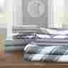 Ss4601-4992 Chic Home 8 Pc Ariel Supersoft Brushed Microfiber Deep Pocket Chevron Pattern Twin Grey