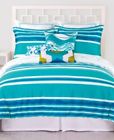 Stripe Blue Comforter Trina Aqua Set Horizon Twin Nip Turk Striped White