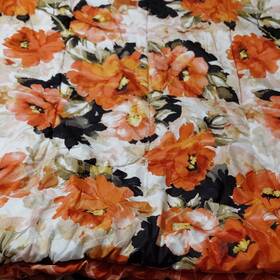 Va21564 Summer Home Fashions M Orange Floral Comforter 86x86 100% Polyester Bedroom