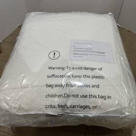 Sunday Citizen 810015999646 Snug Square Comforter Off White King New
